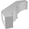 Ekena Millwork 5 1/2-in. W x 20-in. D x 24-in. H Balboa Architectural Grade PVC Knee Brace BRCP055X20X24BOA - alternate 4